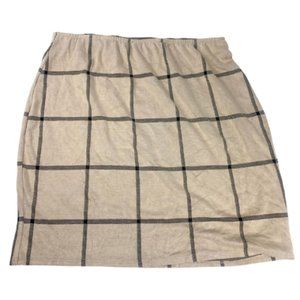 NY Invasion Women Short Knee High Skirt Dress Brown Black Stripe Size 2x